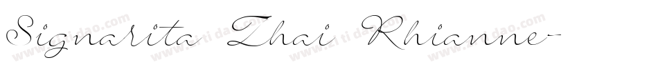 Signarita Zhai Rhianne字体转换